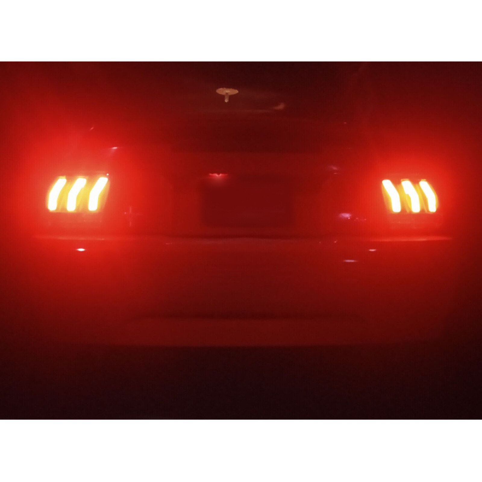 For 1999-2004 Ford Mustang Sequential Signal LED Tail Lights w/ Red Tube Black