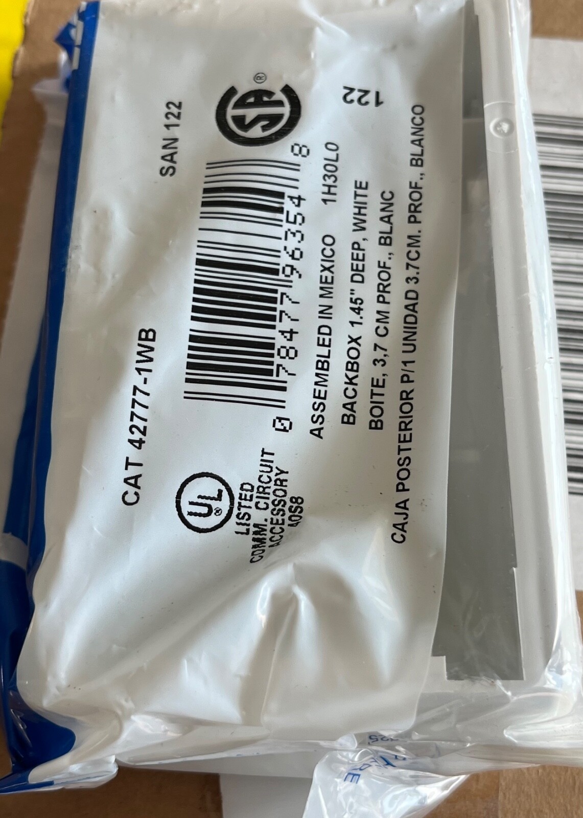 (10) Leviton Boxes Single/Gang White Plastic 1.45-Inch