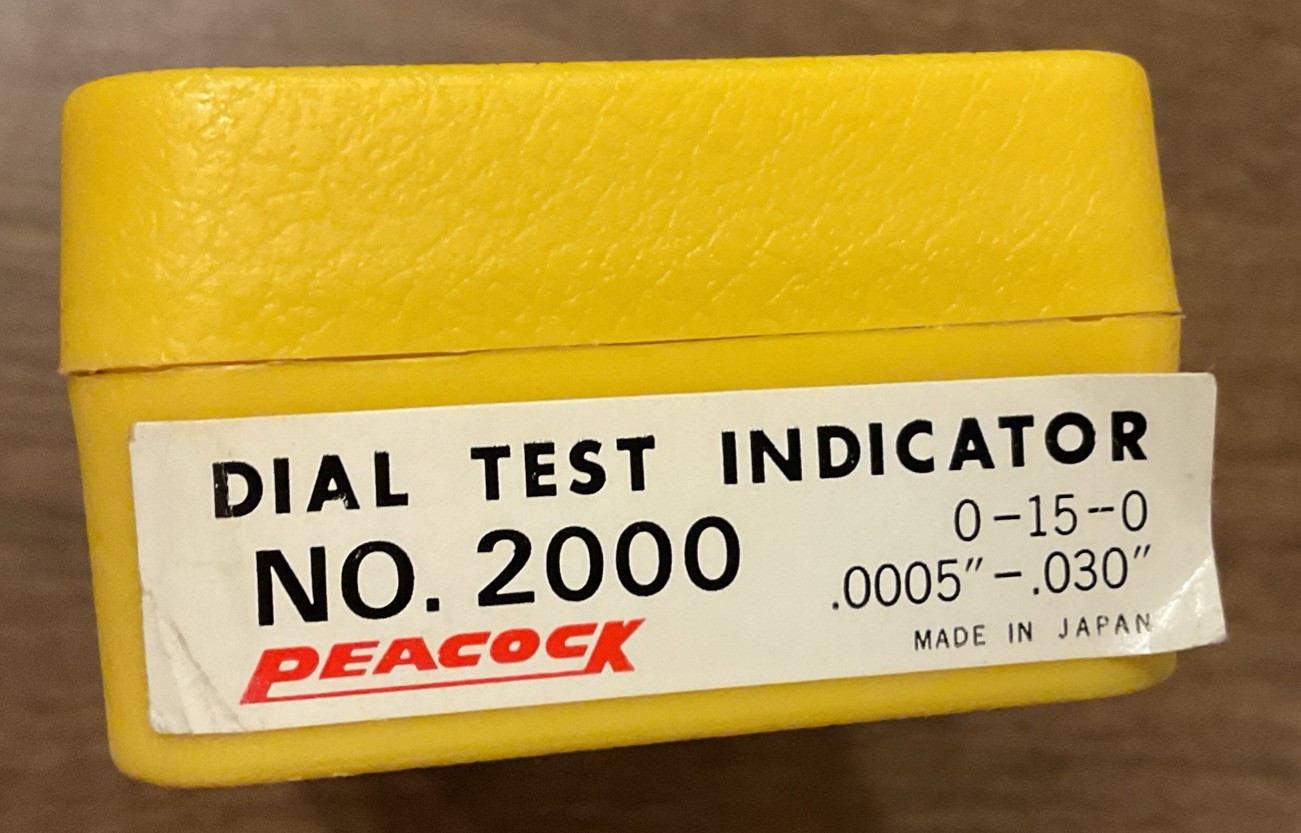 Peacock Dial Test Indicator # 2000 ~ 0-15-0 ~ 0005"-030" Excellent