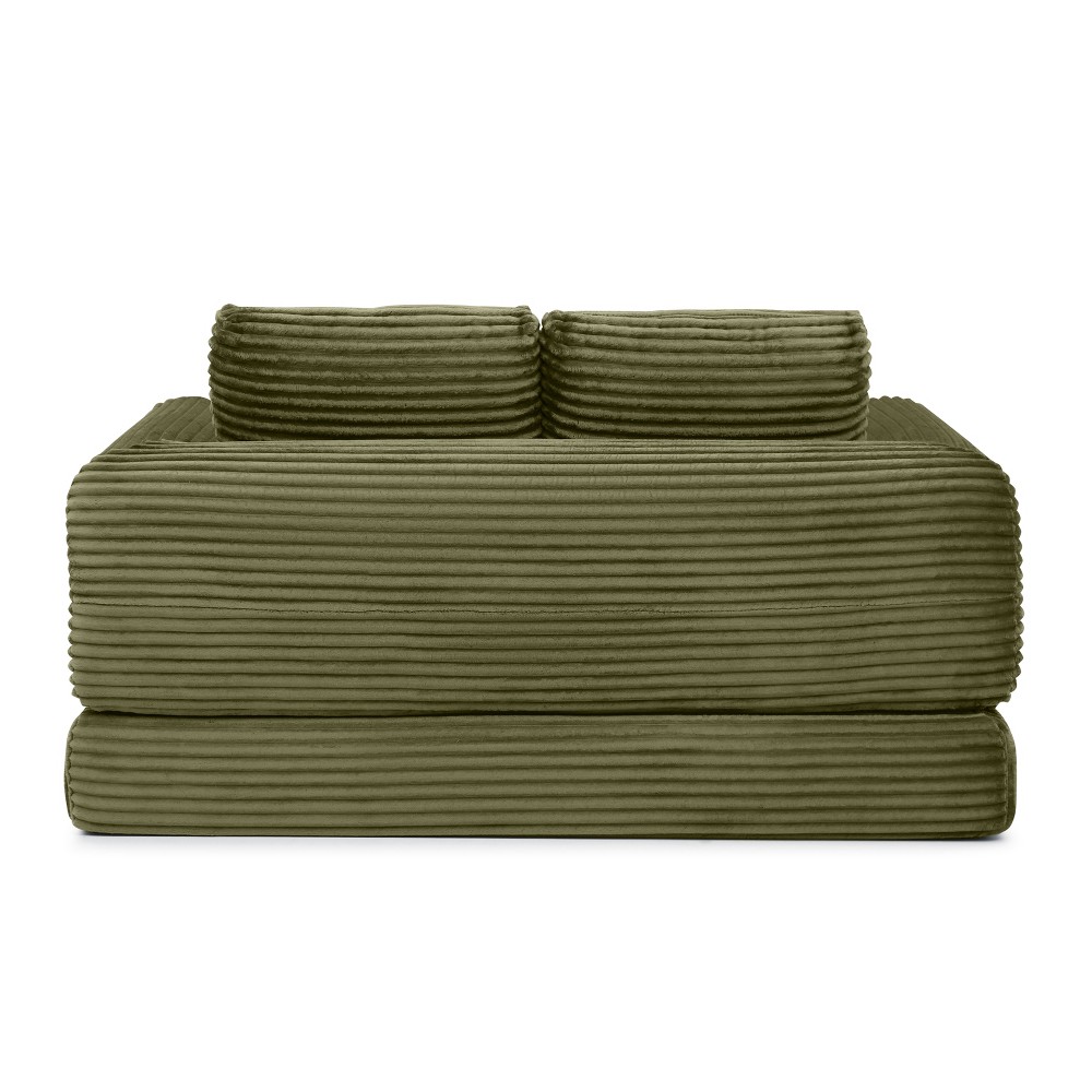 2-in-1 Modern Corduroy Convertible Sofa Bed Sleeper Couch - No Assembly