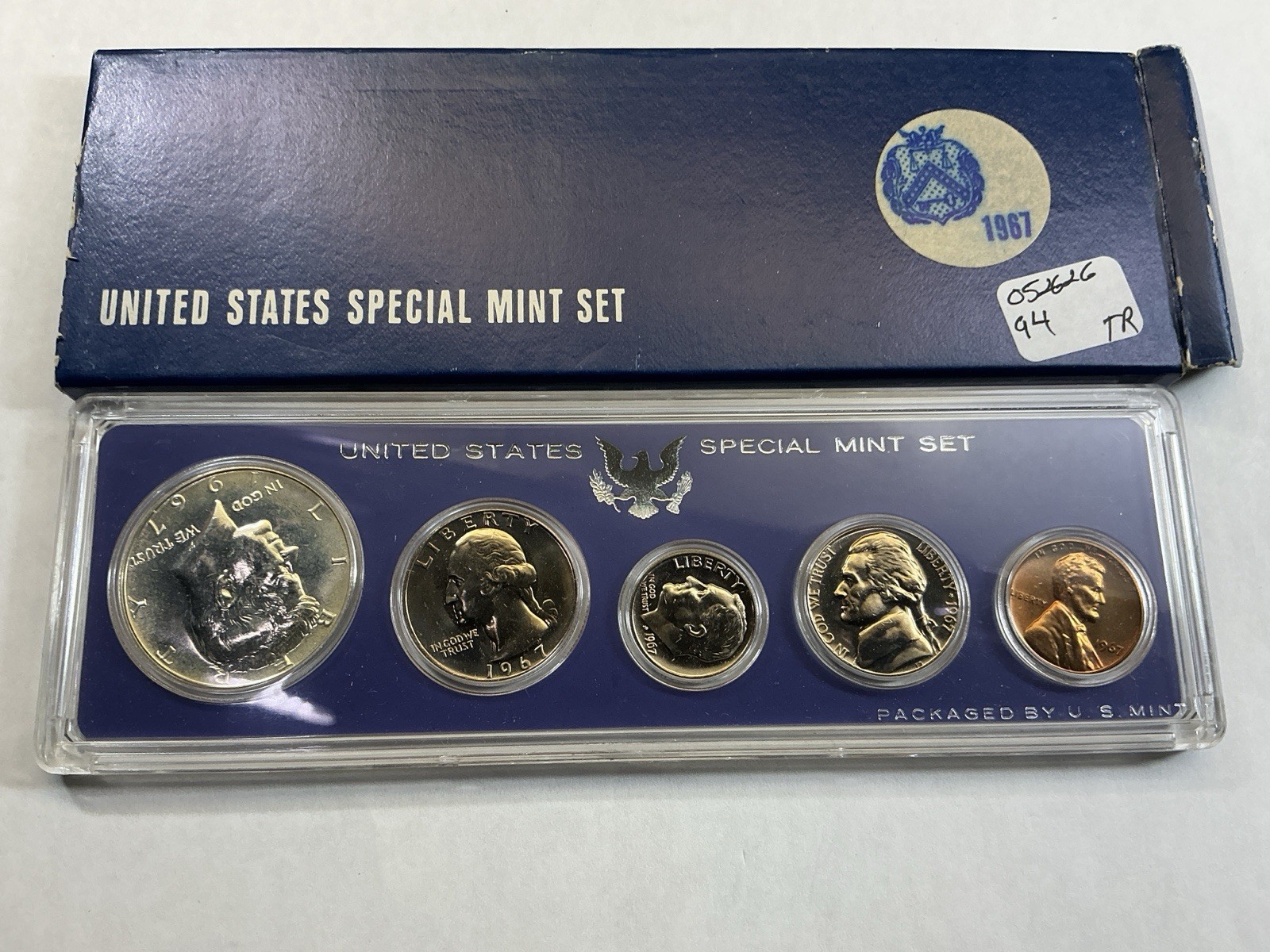 1967 Special Mint Set SMS w/5 Coins in OGP and Silver Kennedy 052626 94tr