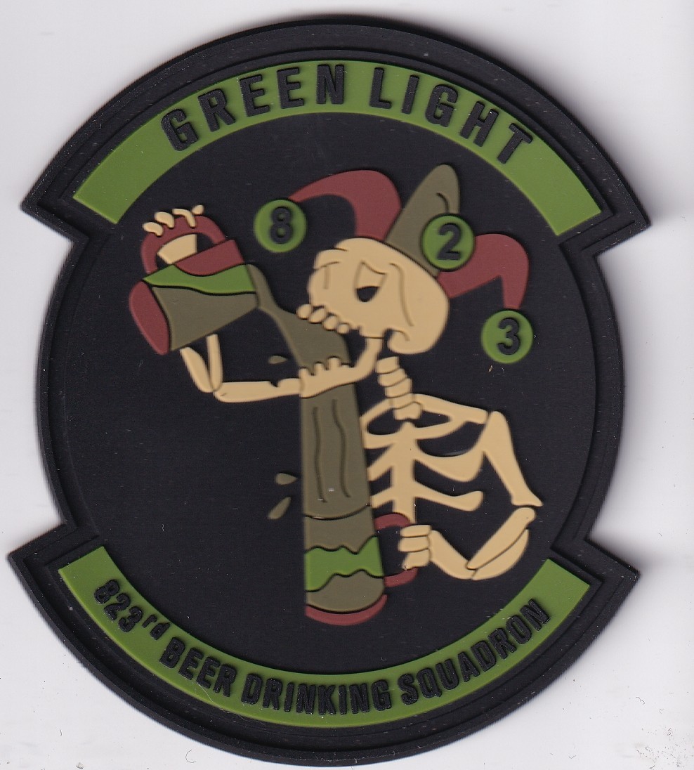 823rd Beer Drinking Squadron patch 823rd Red Horse Engineers US Air Force PVC