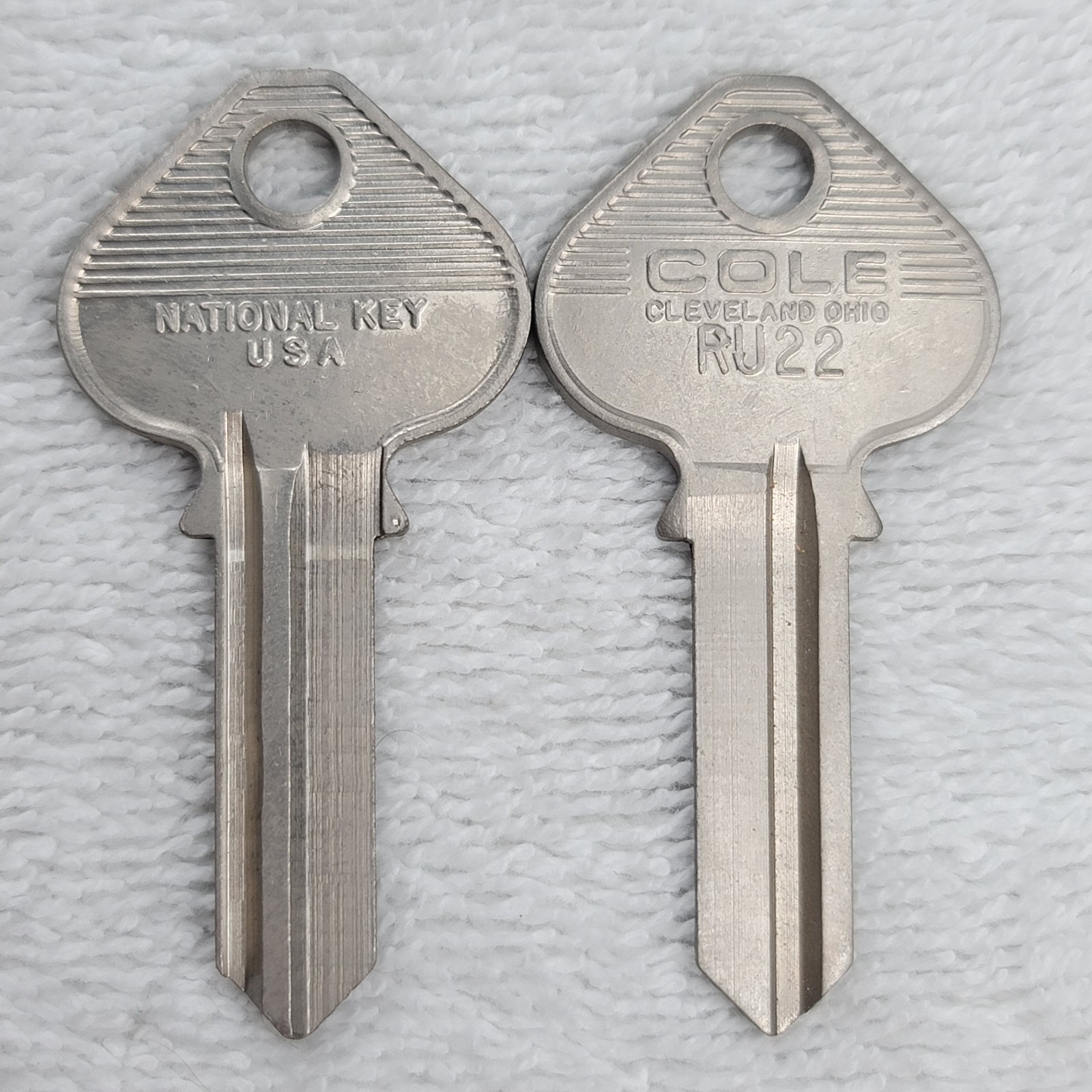 Cole RU22 Key Blanks Lot of 2 New Old Stock