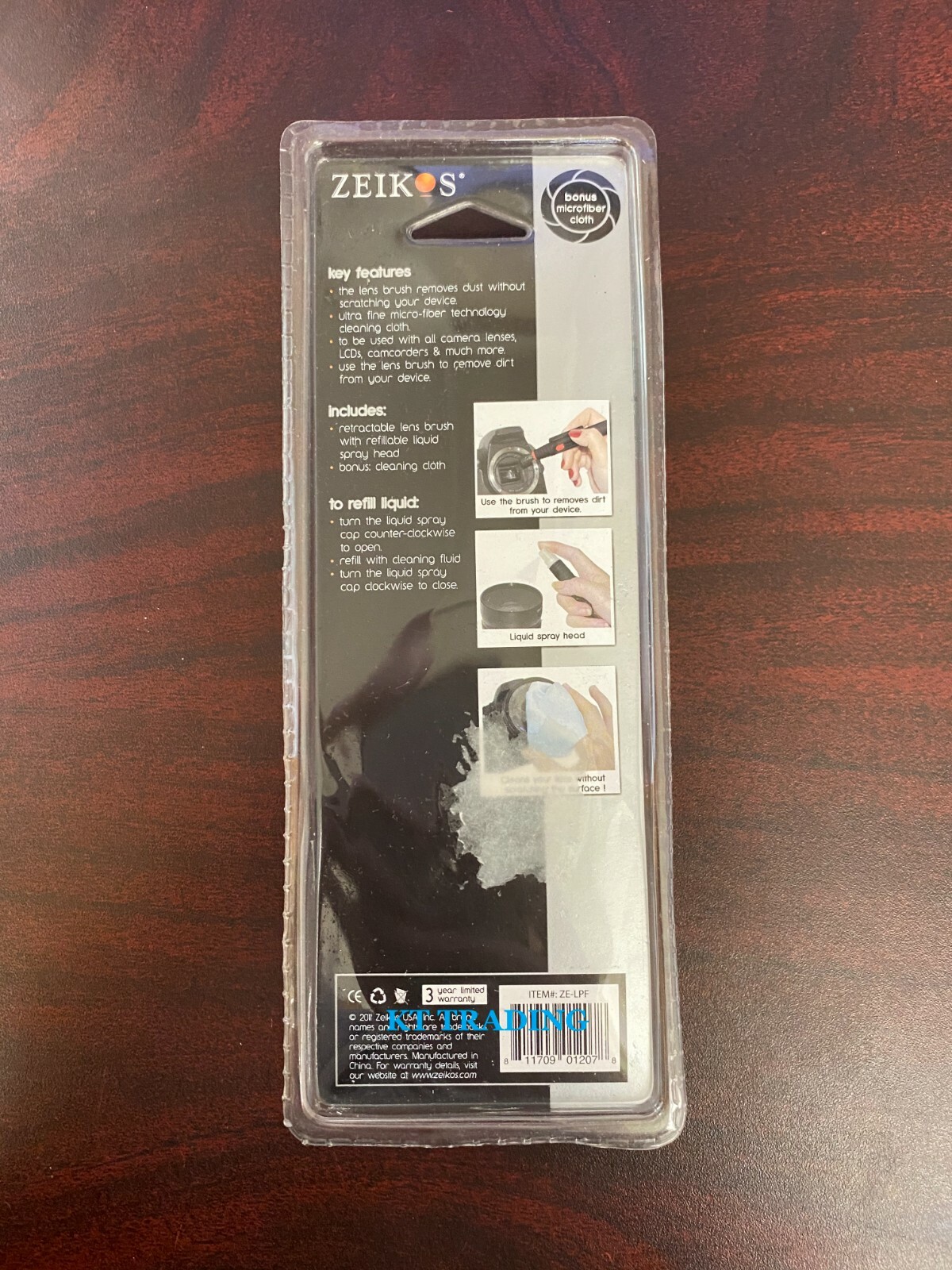 ZEIKOS Camera LCD / Lens Non-Scratch Cleaner w/ Refillable Liquid Spray Head