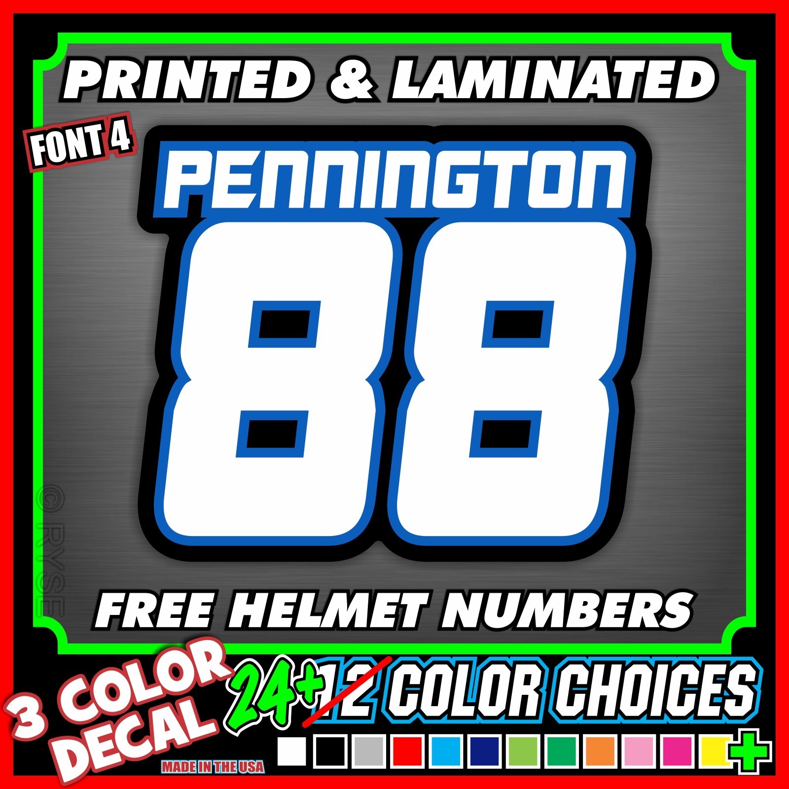 Dirt Bike Motorcycle Name Numbers Plate Race Decals Stickers MX ATV SX BMX Kart
