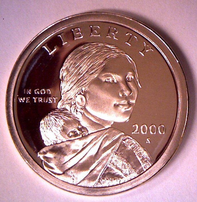 2000 S SAC $ 1 Proof Sacagawea Dollar Native American Dollar **IN STOCK**