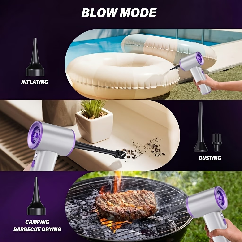 Home Wireless Vacuum Cleaner Mini Vacuum 4-In-1 Compressor Blower Pump Handheld