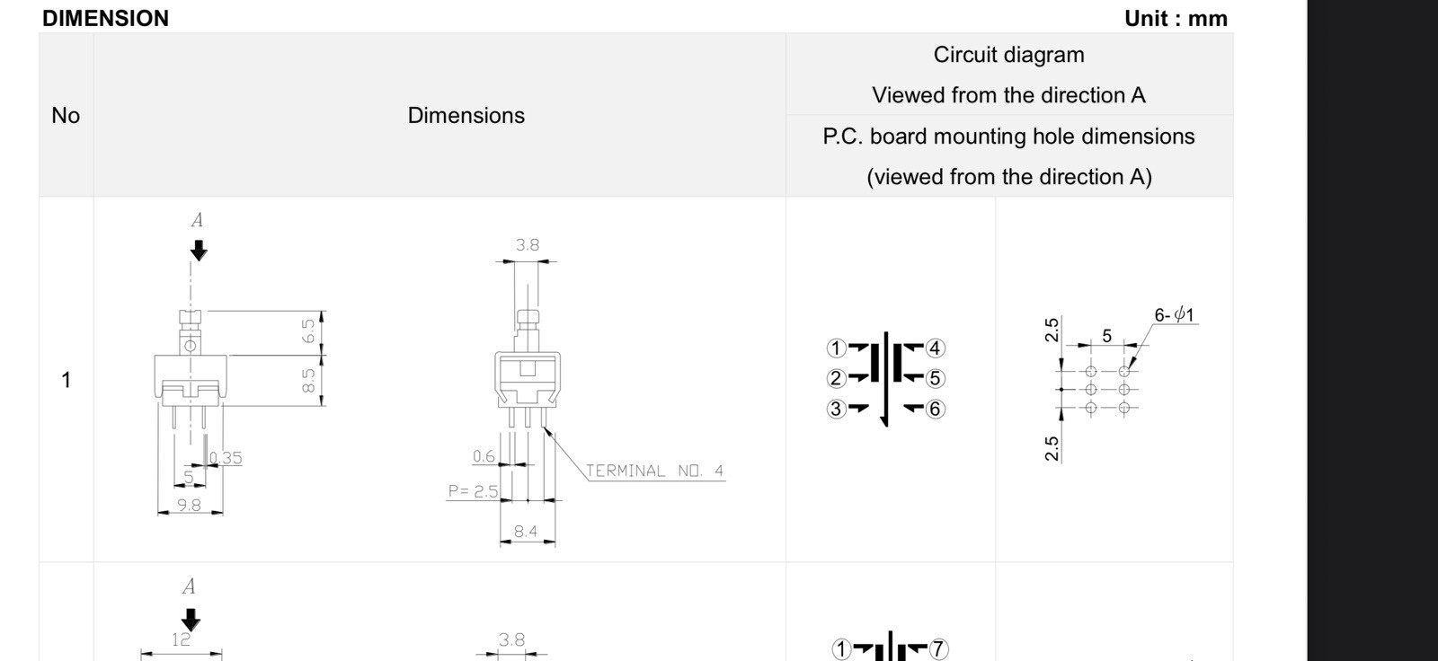 Push Button Switch, latching SPST- Numark & Vestax Mixers, Various Other Mixers