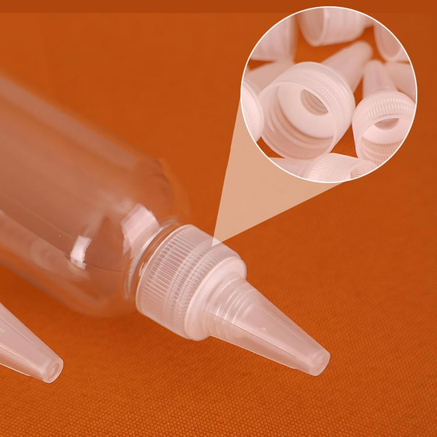8 Pcs 60ml/2oz Clear Plastic Squeeze Bottles with Caps | Reusable Small Squeeze