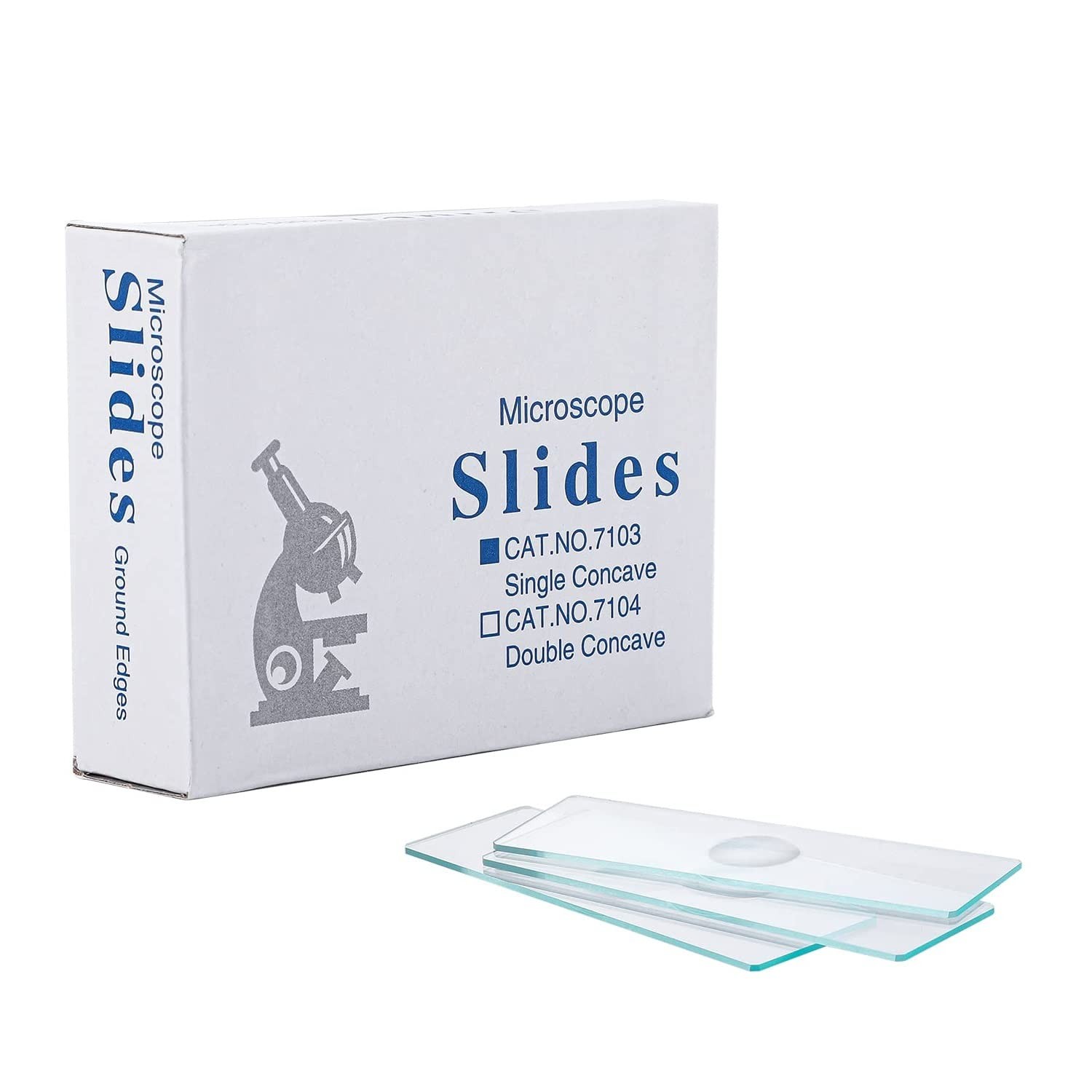 50pcs Microscope Slide Concave Single Concave Glass Slide with Single Depression