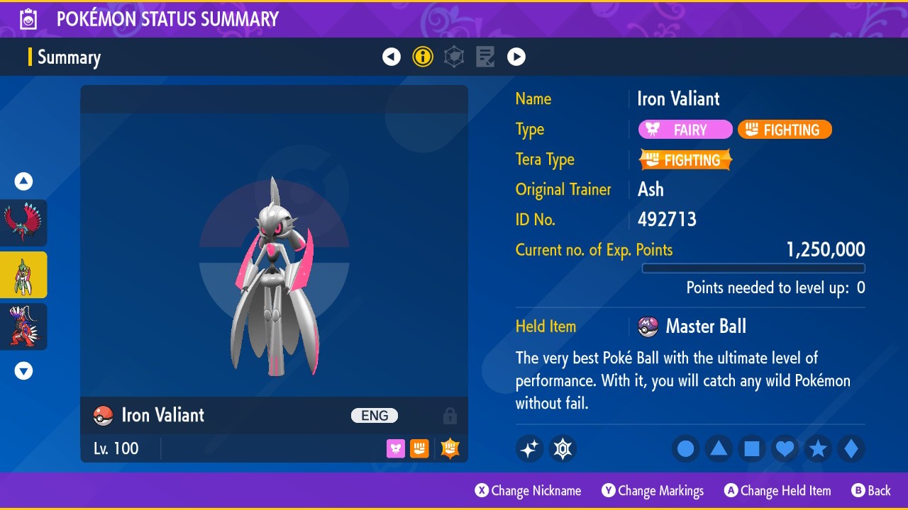 Pokemon Scarlet and Violet PSV - Shiny 6IV Iron Valiant