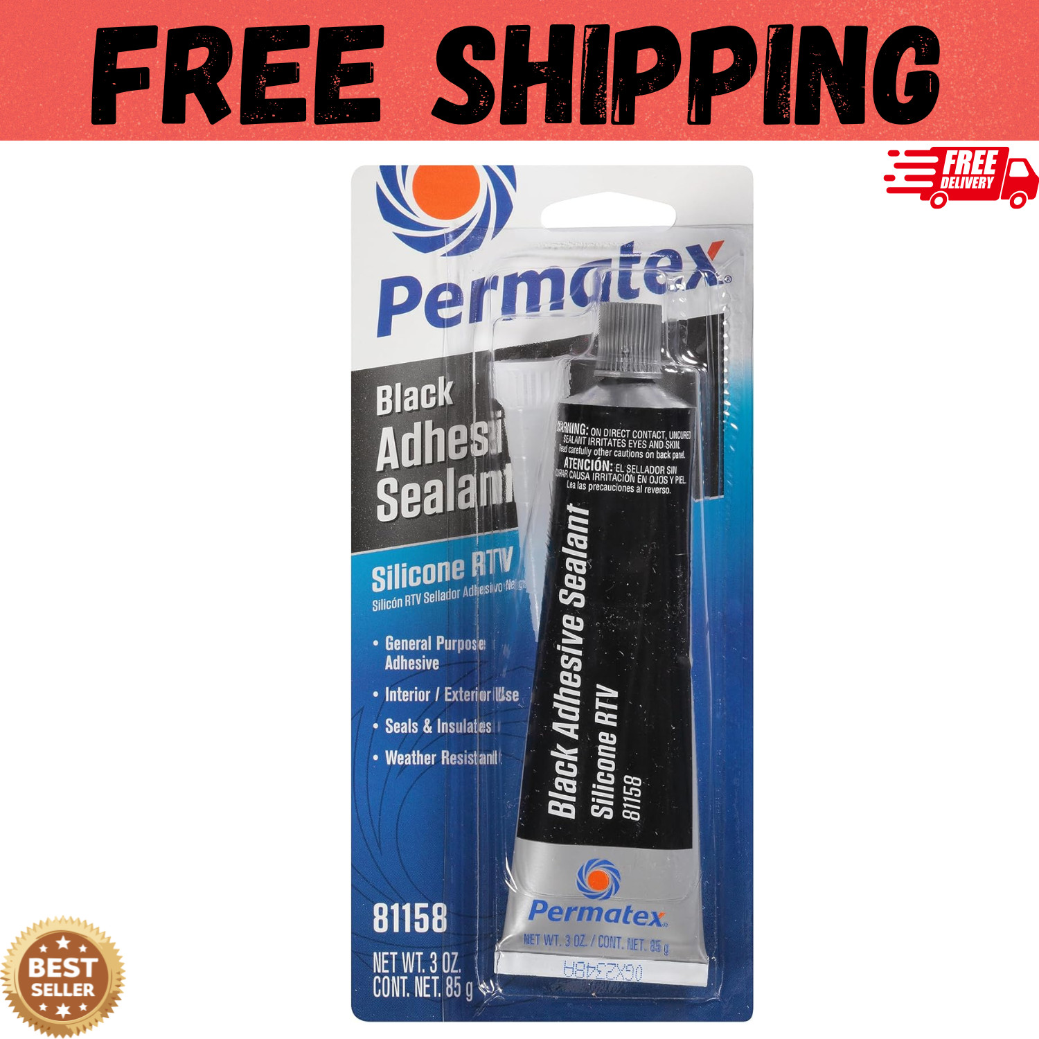Permatex® Ultra Black® Maximum Oil Resistance RTV Silicone Gasket Maker 3 oz