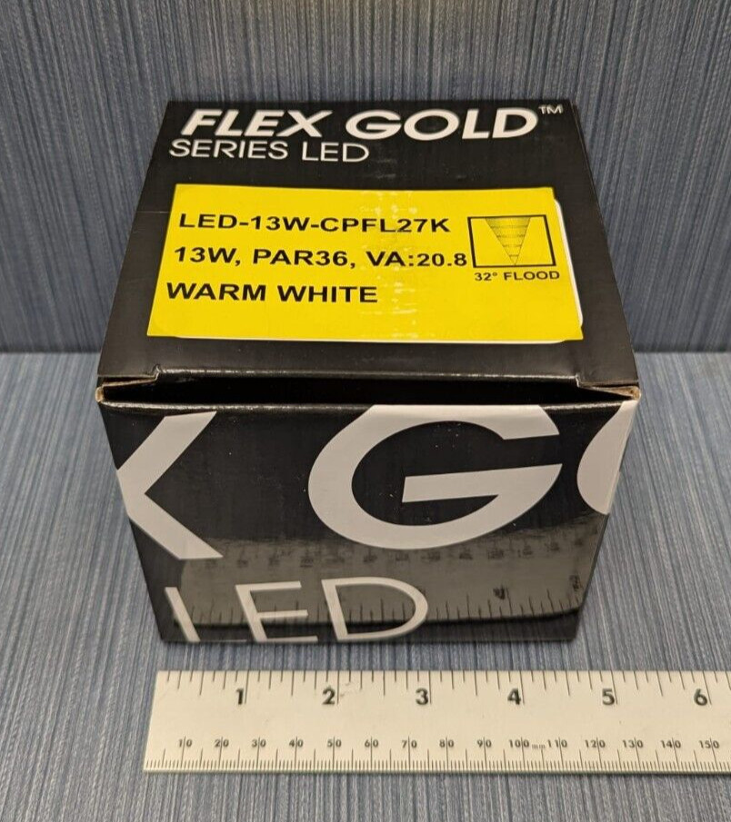 Flex Gold Series LED-13W3CPFL27K 13W PAR36 VA:20.8 Warm White 32 Degree Flood