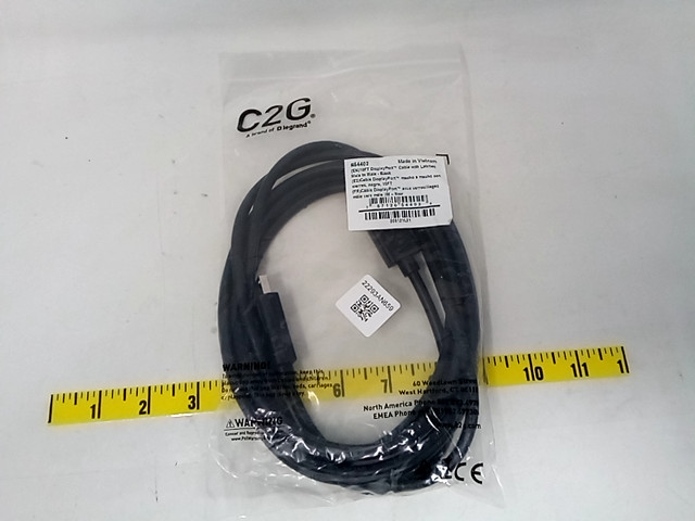 C2G 10ft 8K DisplayPort Cable with Latches - M/M - DisplayPort for Notebook, Mon