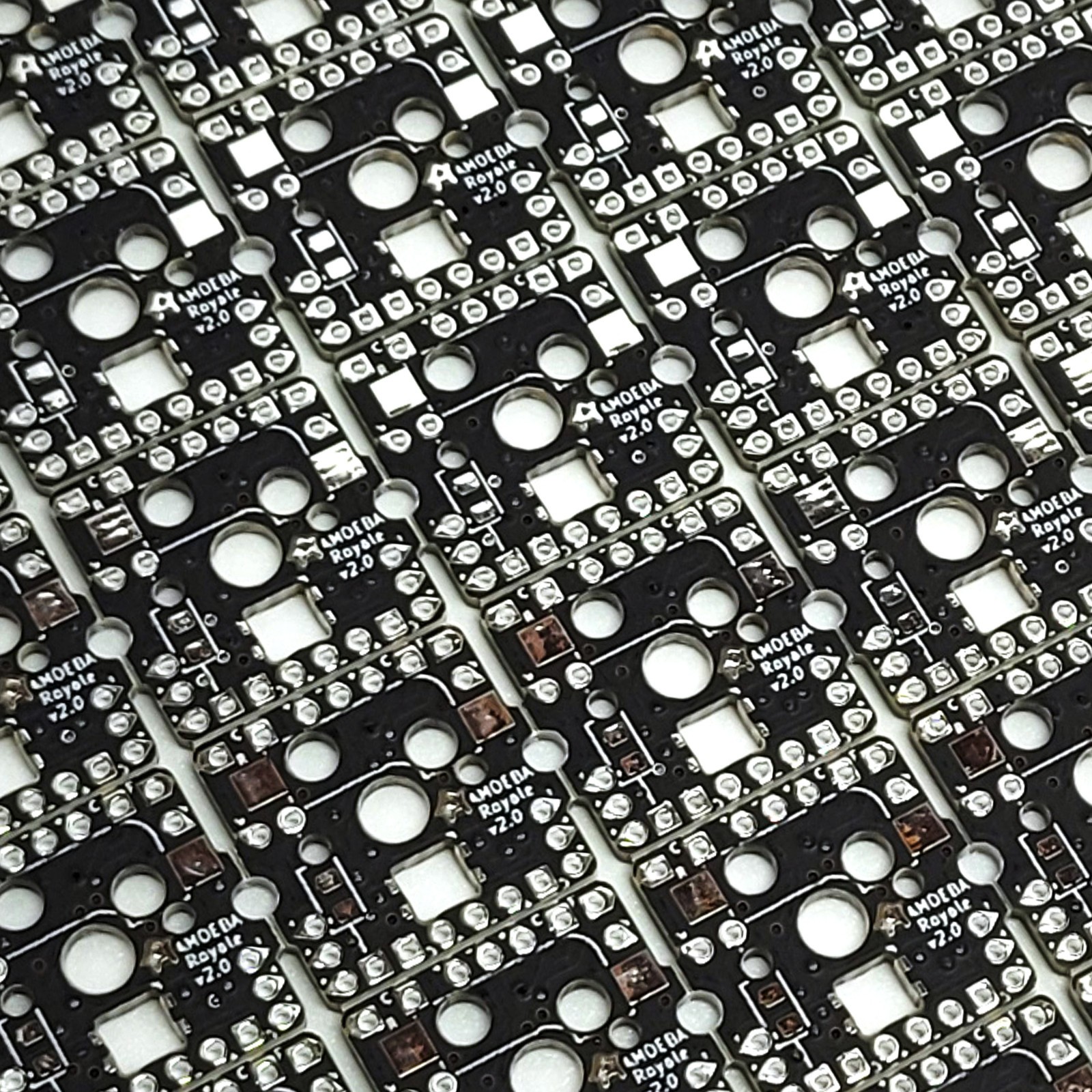 Amoeba Royale v2.0 Single-Key Switch PCB — Handwired Mechanical Keyboard