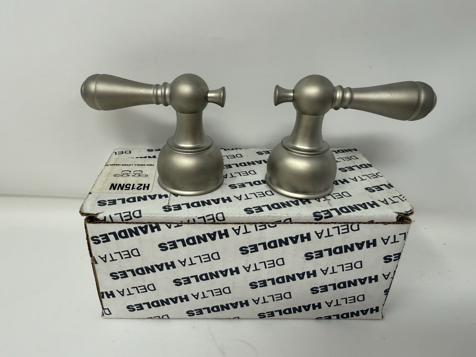 Delta H215NN Traditional Lavatory Sink Faucet Handles Levers Matte Nickel
