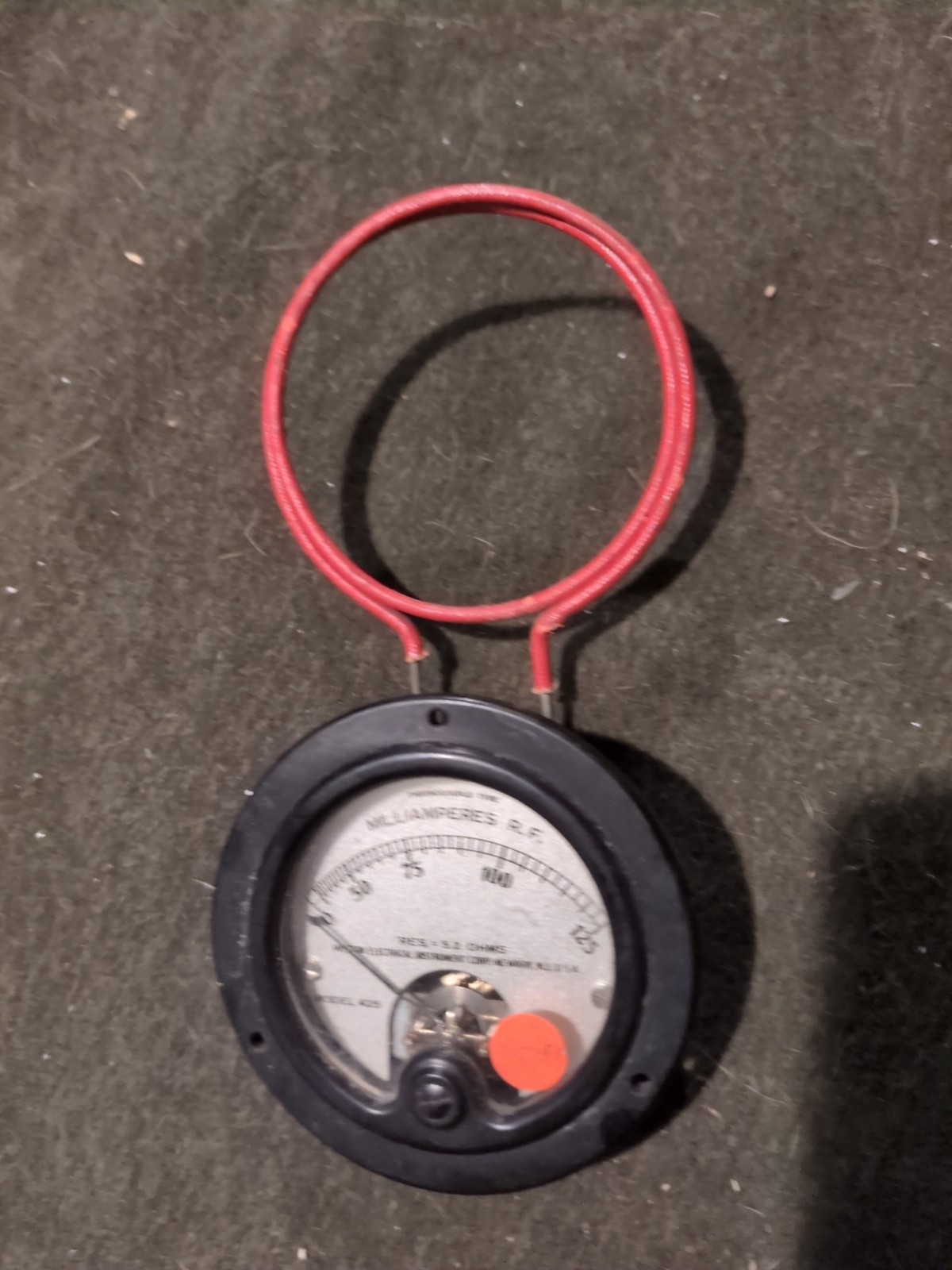 Vtg. Weston 0-125 Milliamperes Round Electronic Voltage Panel Meter Model 425