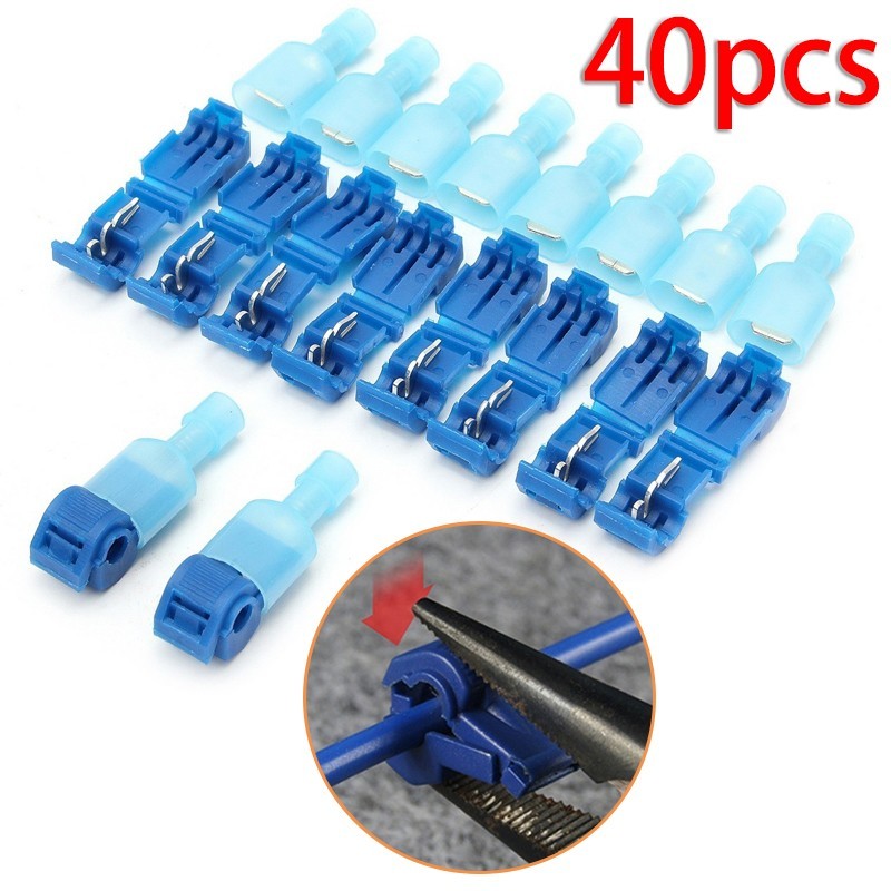 40pcs/set Quick Connect Electrical Cable Wire Connector Kit Terminal Wire Tools