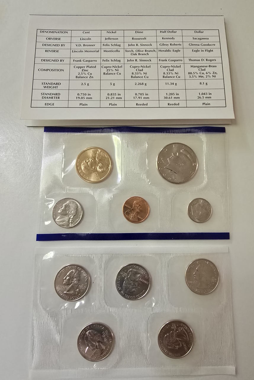 2000 P & D US Mint Uncirculated Set - OGP - 20 coins