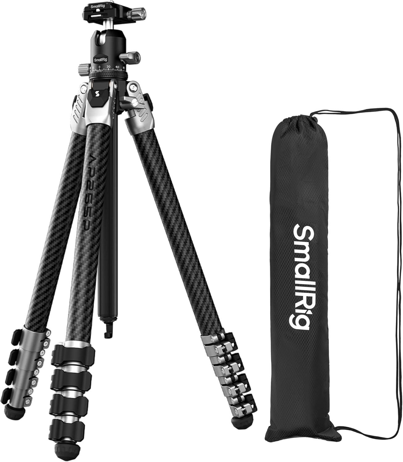 SmallRig 160cm/62.6'' Carbon Fiber Camera Tripod Max Load 5kg(11lbs) 5478