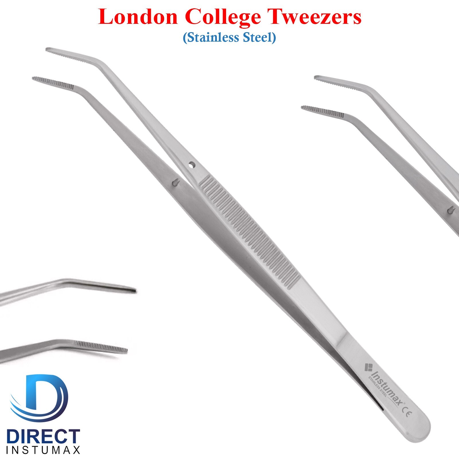 Medical Surgical Dental London College Cotton & Dressing Tweezers Serrated Tip