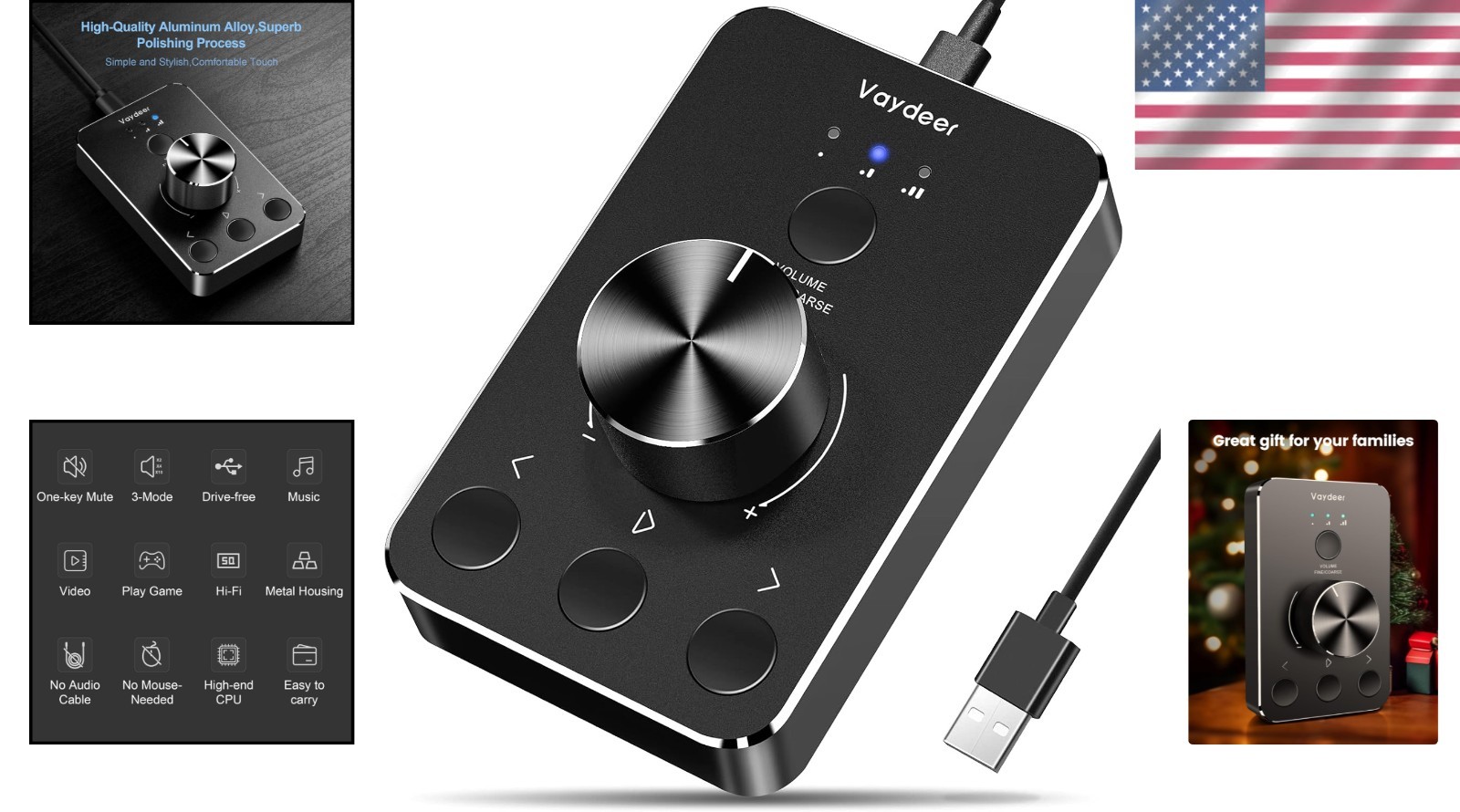 Multimedia Volume Control Knob - USB Controller Win 7/8/10