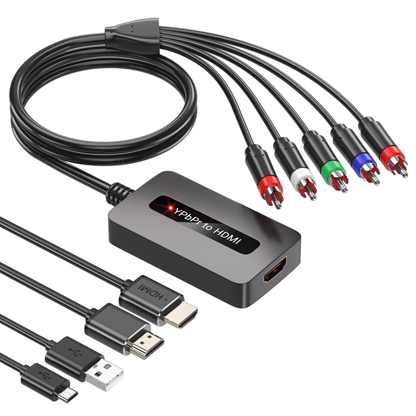 Male Component to HDMI Converter, 1080P YPbPr