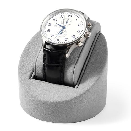 Microfiber Single Watch Stand Display Jewelry Watch Showcase Display Grey