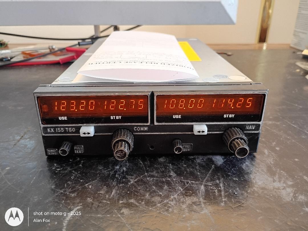 KING KX 155 NAV/COMM (14V) P/N 069-1024-00 no GS WITH FRESH FAA 8130-3