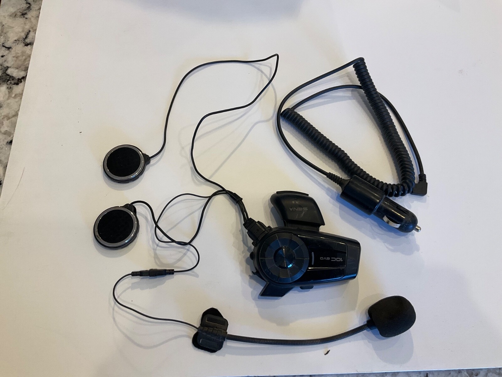 Sena 10C EVO Motorcycle Bluetooth Camera & Communications System Excellent Shape