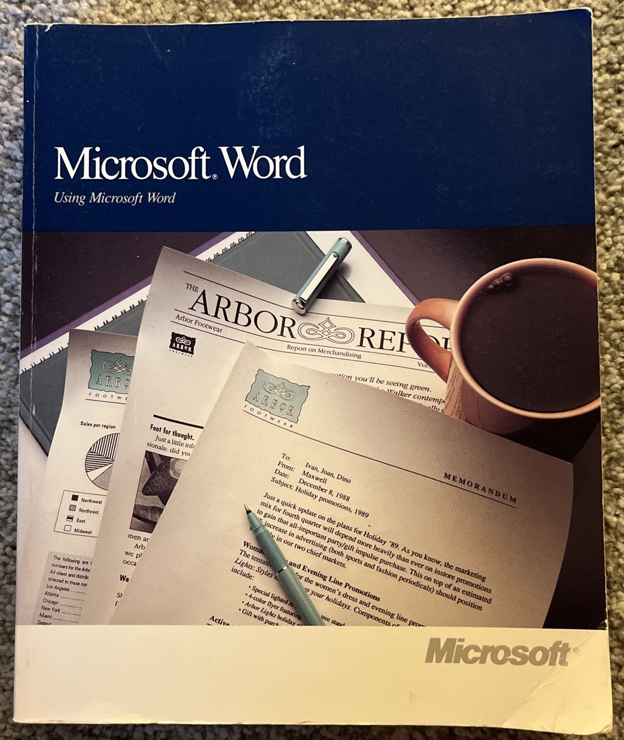 Microsoft Word Processing Version 5.0 1989  Using Microsoft Word manual