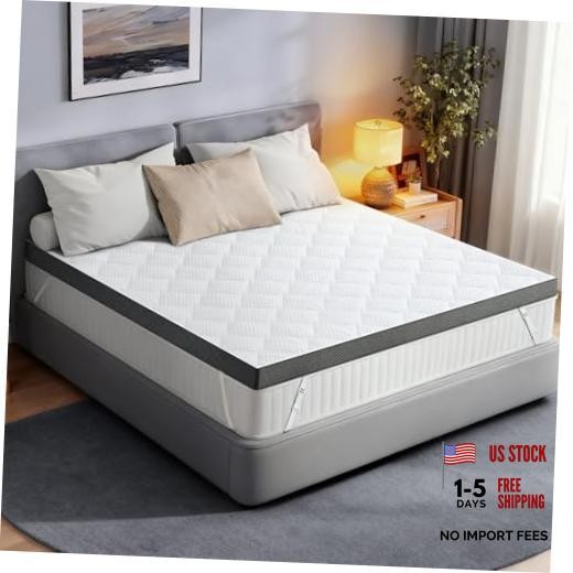 Extra Firm Mattress Topper Full: 3 Inch High Density Foam for Back Pain |