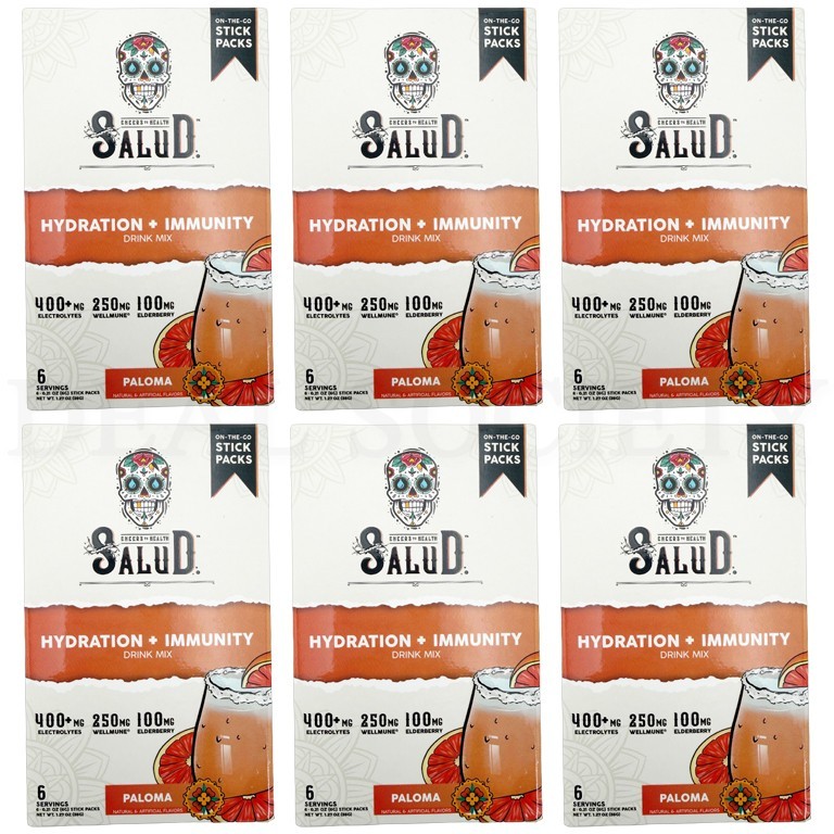 Salud Hydration + Immunity Paloma Electrolyte Drink Mix 6 Count Each Lot of 6