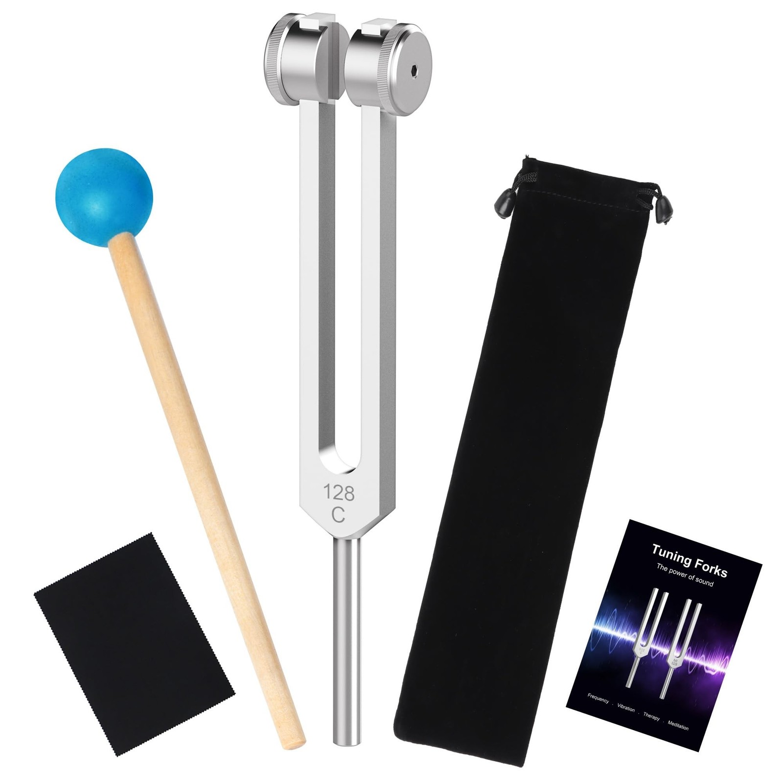 128 Hz Weighted Tuning Fork, Aluminum Alloy Sound Healing Tool for Yoga Medit...