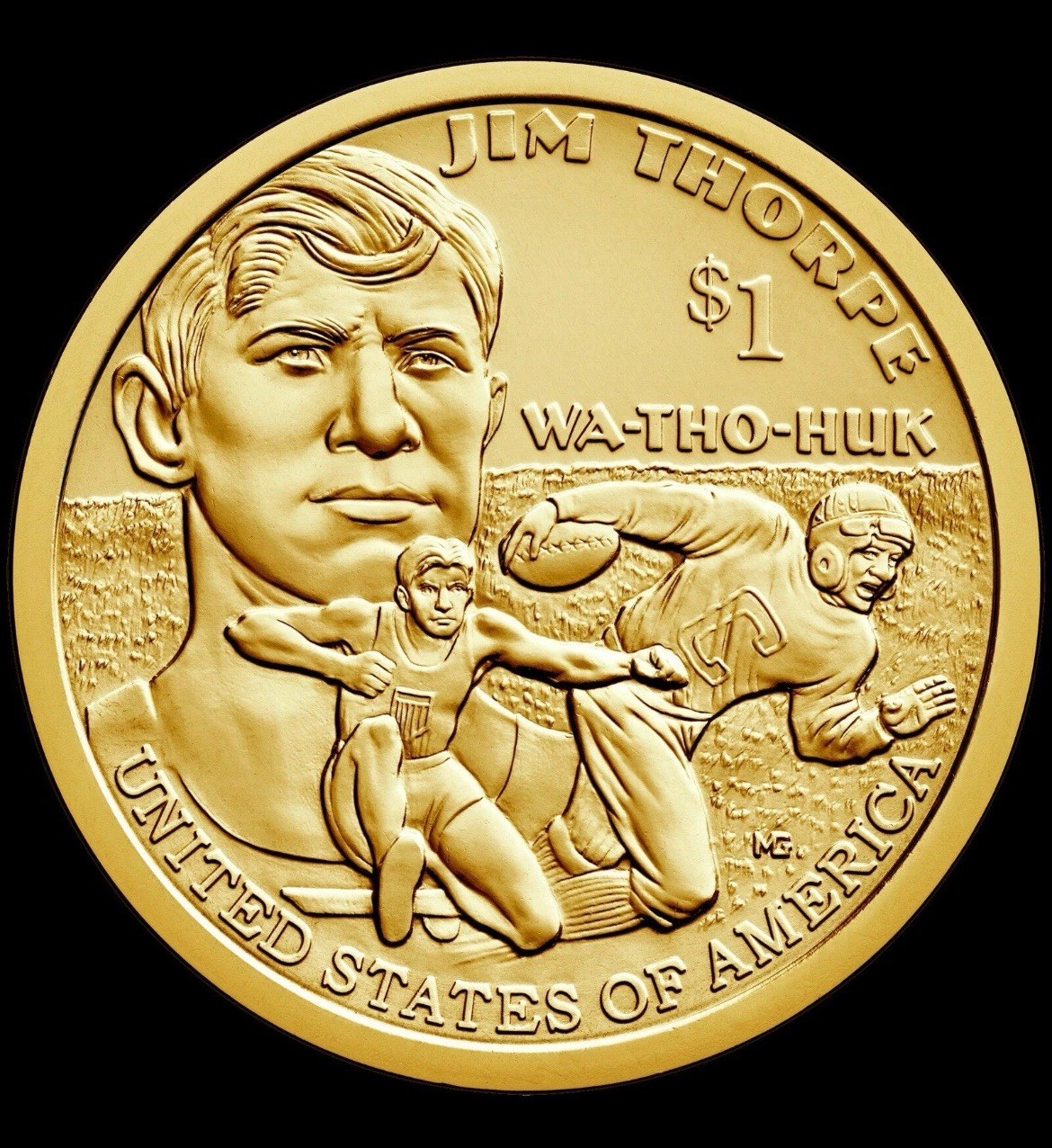 2018 D One Dollar Native Sacagawea Dollar MS Uncir BU JIM THORPE  WA THO HUK $1