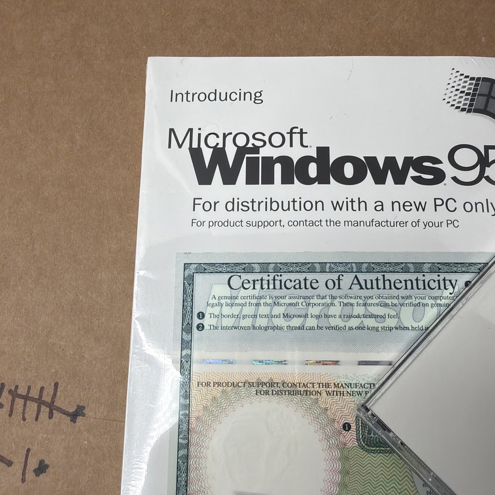 Microsoft Windows 95 Install CD-ROM Product Key & User Guide