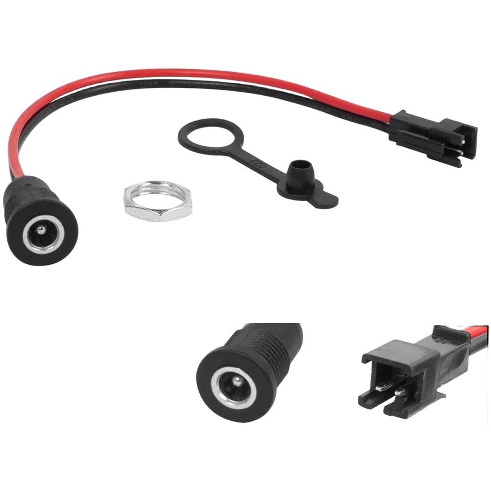 DC Power Jack Female Connector for 55 by 21mm Charging Port Panel Mount