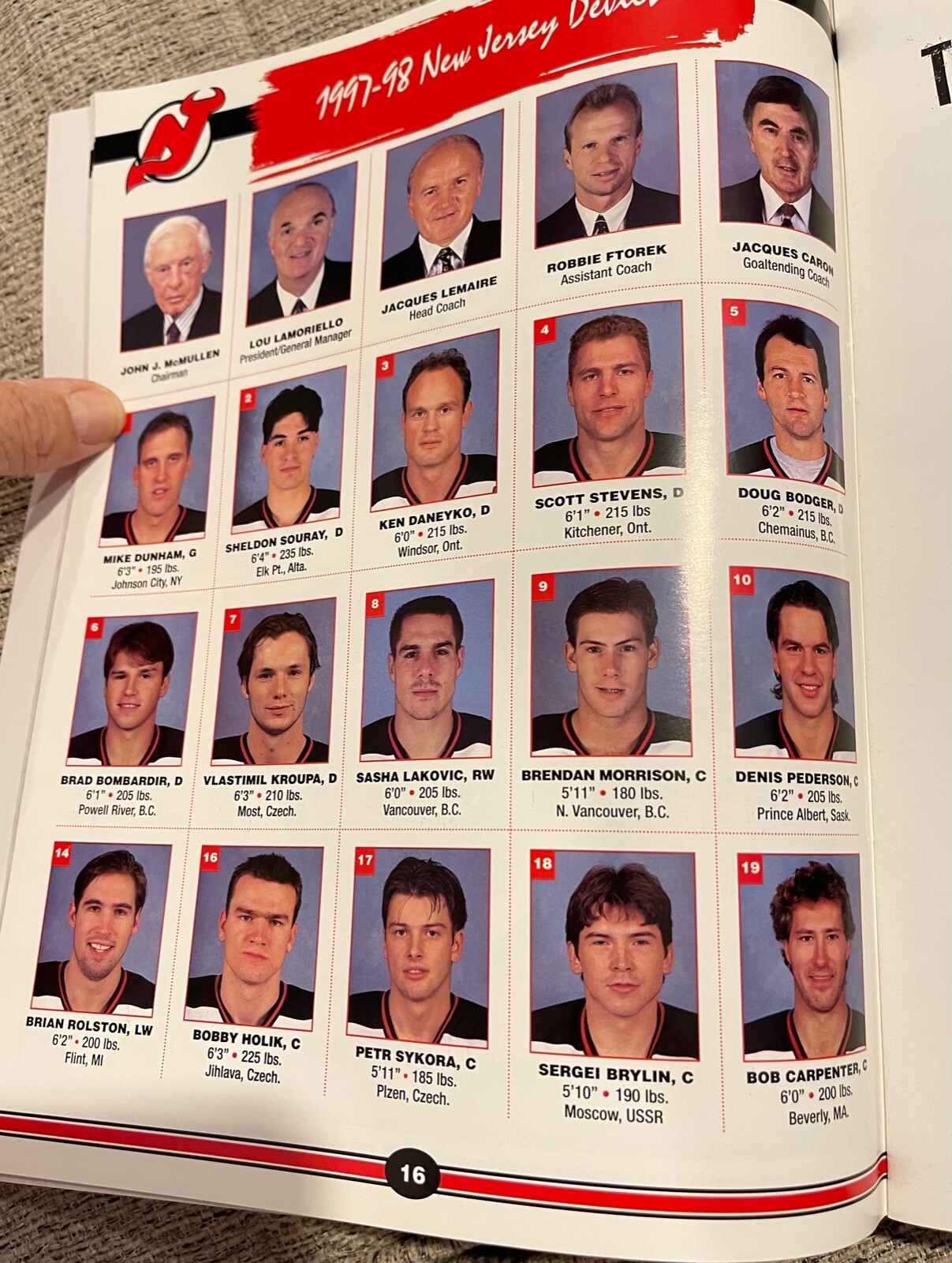 1998 NJ Devils Souvenir Program Center Ice Devils Vs. Bruins March 5th 1998