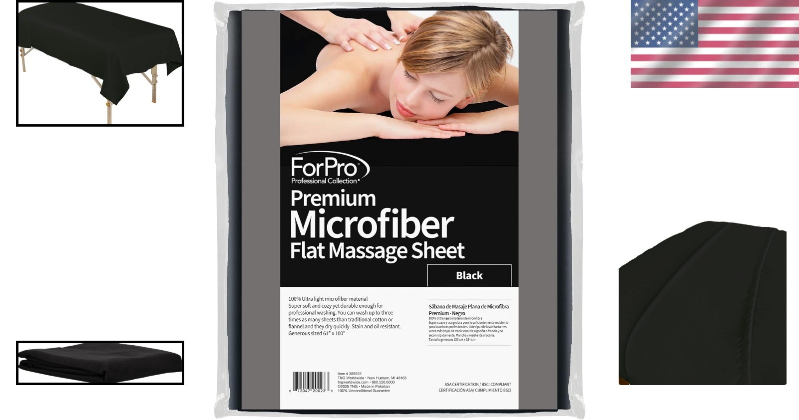 Microfiber Massage Table Flat Sheet 61"x100" - Wrinkle & Stain Resistant