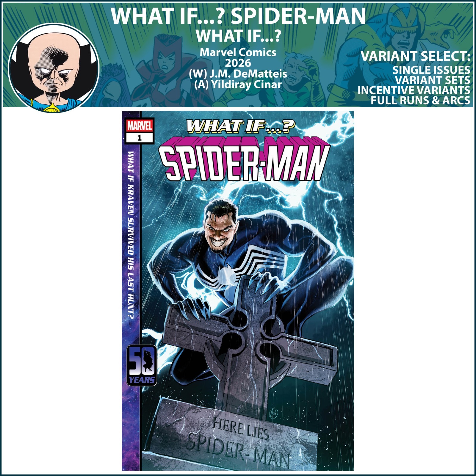 What If...? Spider-Man (2026) #1 Marvel Comics COVER SELECT