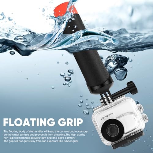 Waterproof Case&Floating Hand Grip Compatible with Insta360 GO 3S, Protective