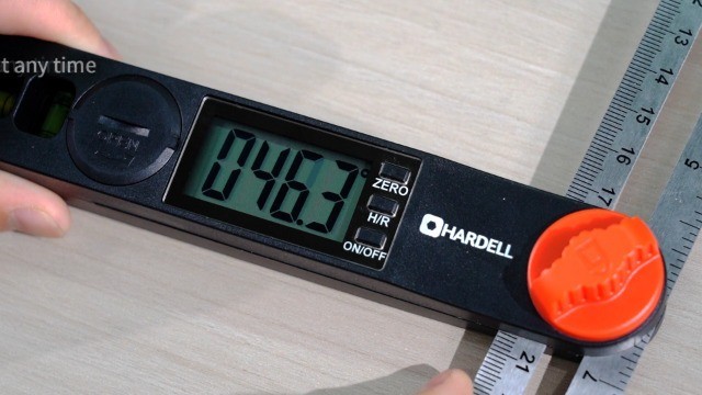 Digital Angle Finder Protractor Ruler 8" T-Bevel with LED Screen & Bubble Levels