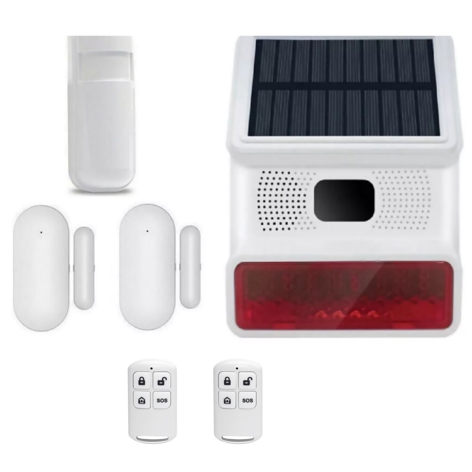 Solar Wireless Home Security DIY burglar Alarm system, House Garage Shed Alarm