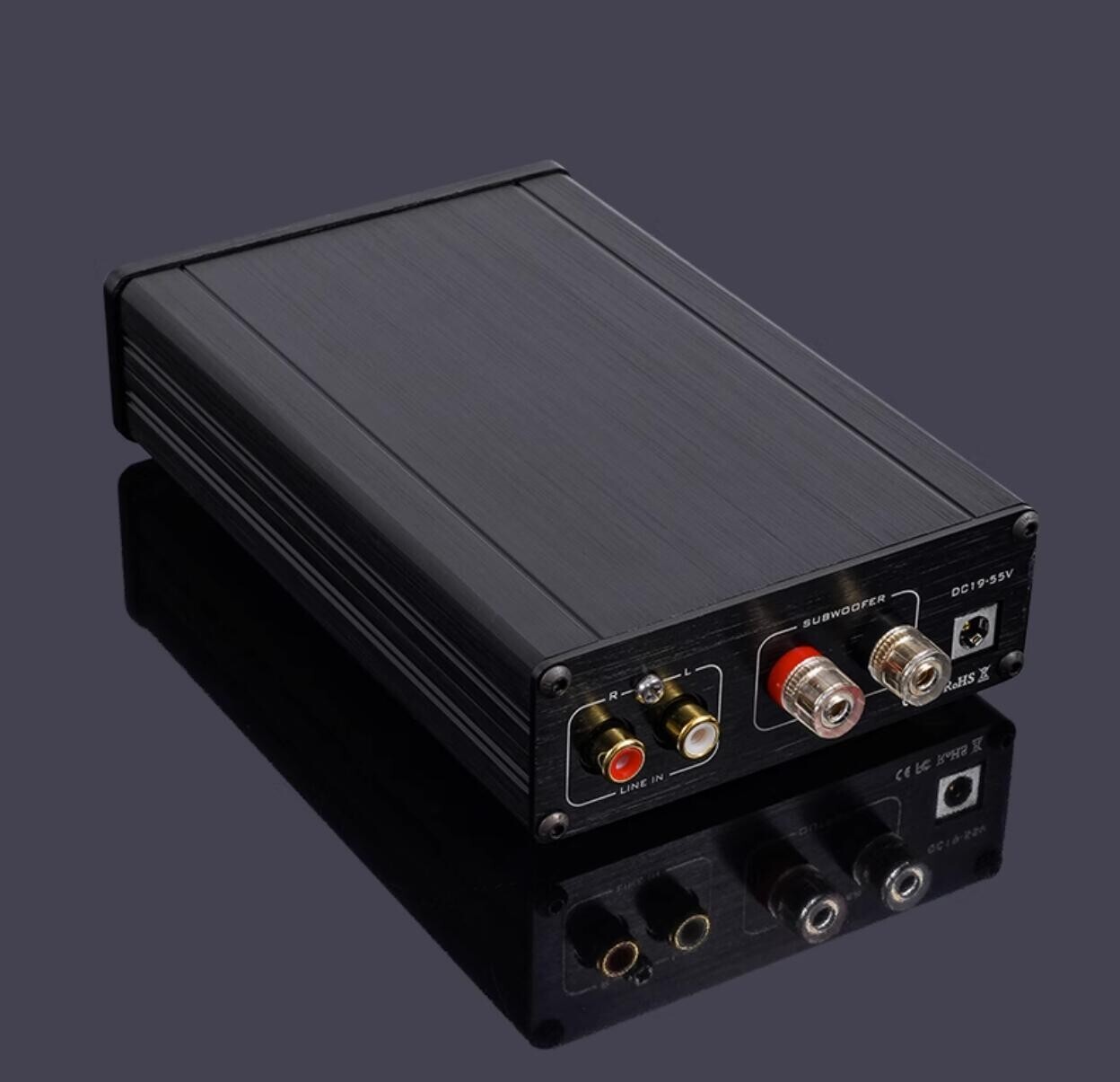 Mono Subwoofer Amplifier 600W Class D AMP BASS Frequency Adjustable