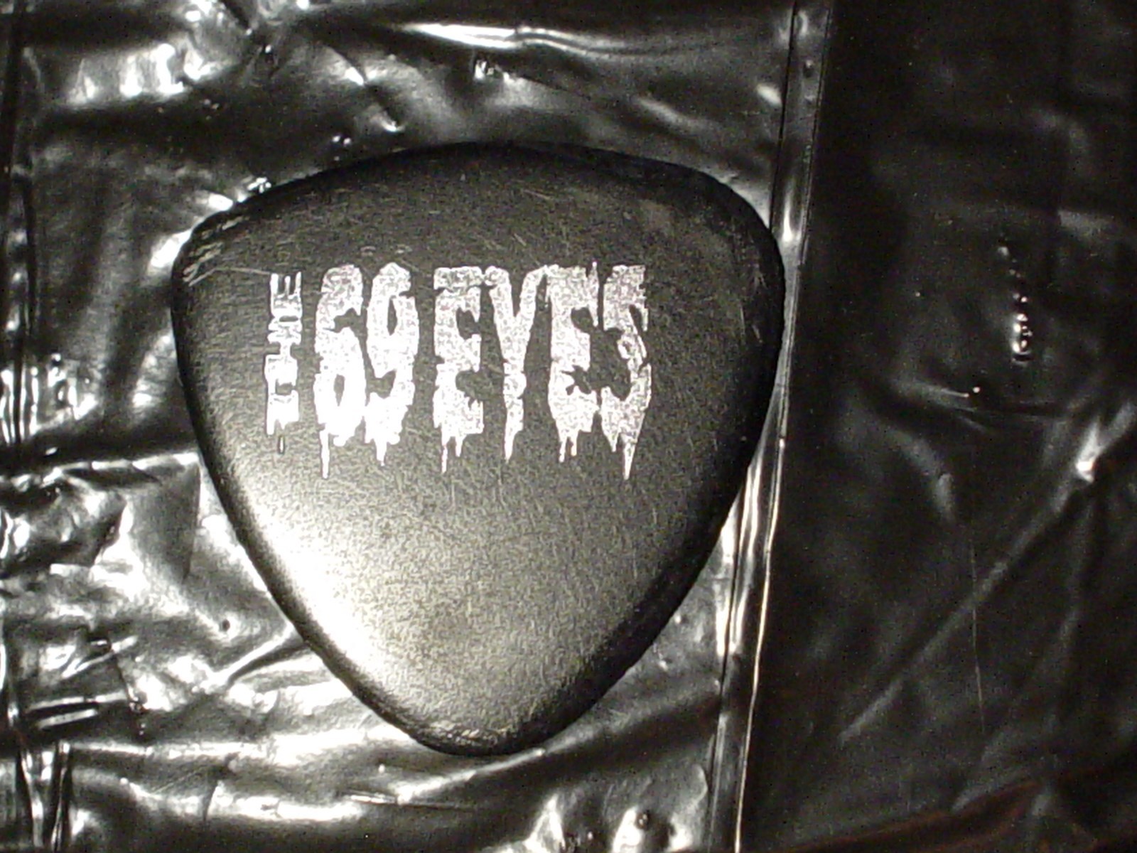 THE 69 EYES Logo & Cross Signature 2006 RaRe Stage Used Concert Tour GUITAR PICK