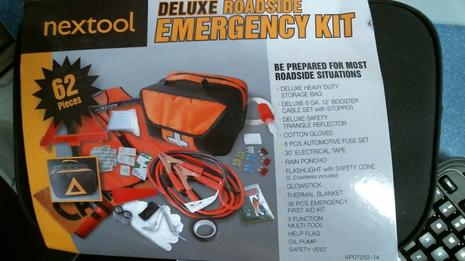 nextool 00125, 62 pc. Deluxe Roadside Emergency Kit, FREE SHIPPING