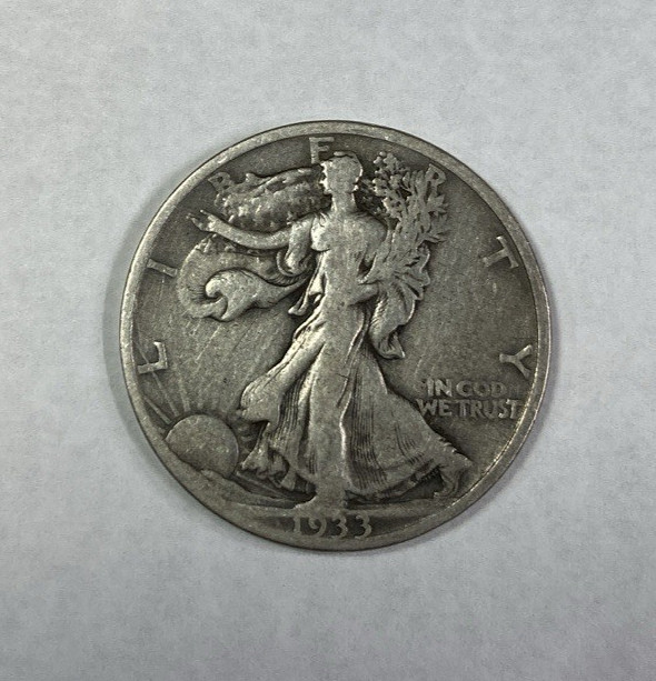 1933-S Walking Liberty Half Dollar Nice Original Fine+
