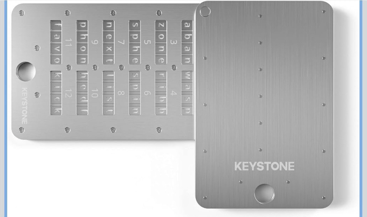 Keystone Tablet Plus KT003 Steel Crypto Seed Storage Metal Wallet Cold Storage