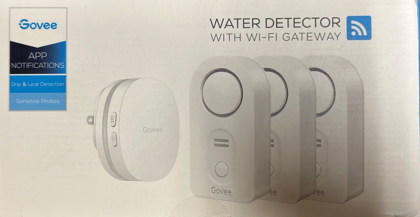 Govee WiFi Water Sensor 3 Pack, Smart Water Leak Detector, 100dB Adjustable