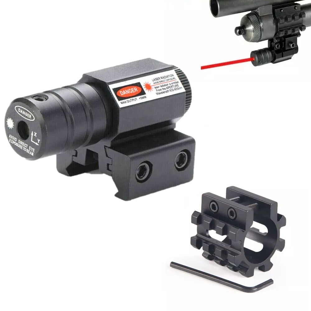 Tactical For Mossberg 500 12GA Red Laser Sight and Mount Barrel Base Adapter